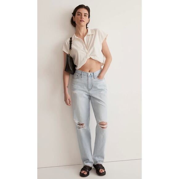 Madewell The Slouchy Boyfriend Jean Wrightlane Wash - 29 - Picture 4 of 11